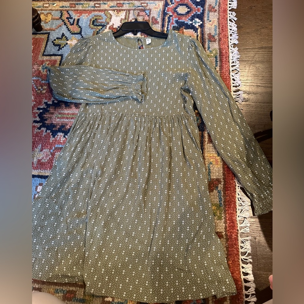 BP light green long sleeve floral dress NWOT size XS